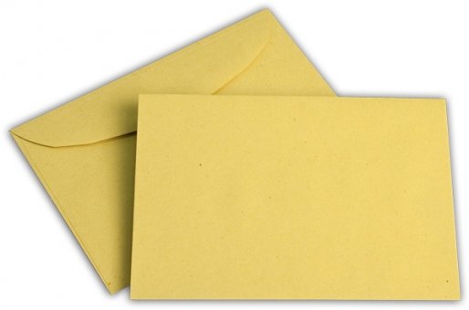 Briefhüllen B6 120/176 mm, nassklebend, gelb 