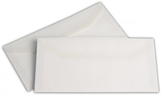 Transparent Kuvertierhüllen DL 110/220 mm weiß 