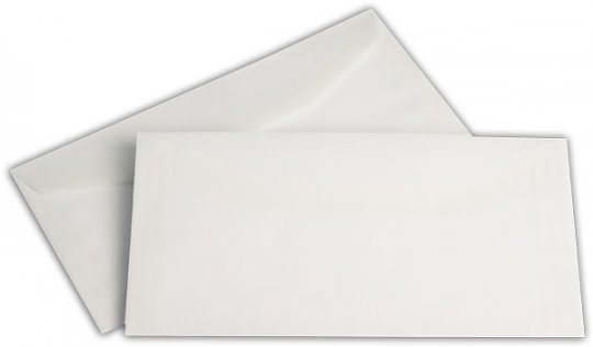 Transparent Kuvertierhüllen KU 114/229 mm weiß 