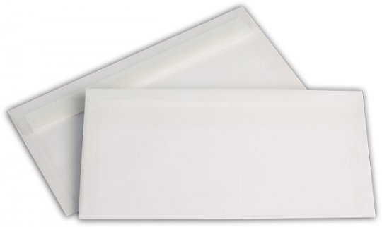 Transparent Briefhüllen DL 110/220 mm weiß 