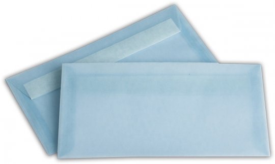 Transparent Briefhüllen DL 110/220 mm eisblau 