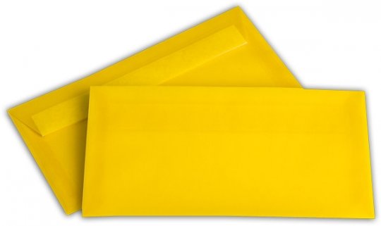 Transparent Briefhüllen DL 110/220 mm intensivgelb 