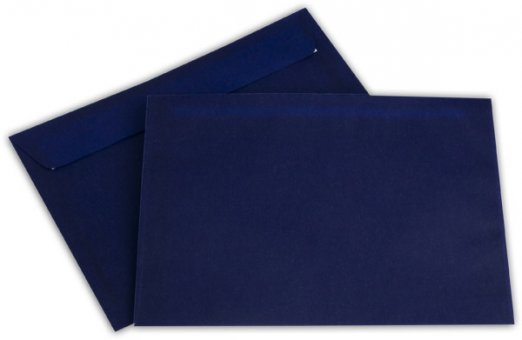 Transparent Briefhüllen C5 162/229 mm intensivblau 