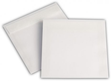 Transparent Briefhüllen SO 125/125 mm weiß 