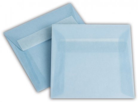 Transparent Briefhüllen SO 125/125 mm eisblau 