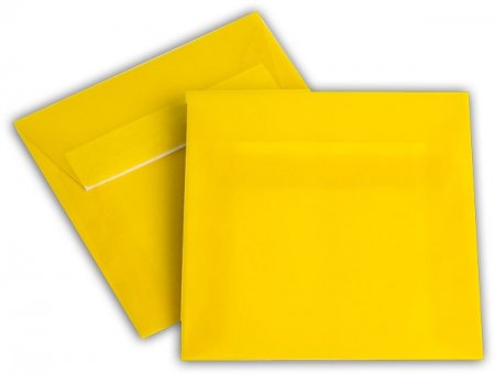 Transparent Briefhüllen SO 125/125 mm intensivgelb 