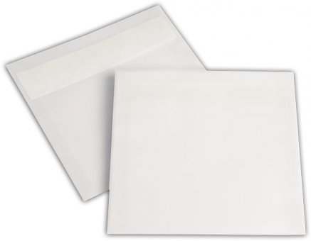 Transparent Briefhüllen SO 170/170 mm weiß 