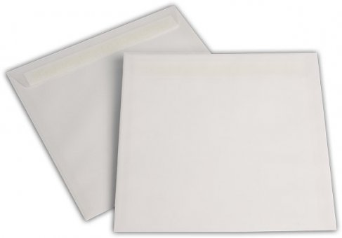 Transparent Briefhüllen SO 220/220 mm weiß 