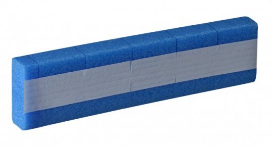 Pad Rectangular Schaumprofil A: 65mm, B: 25mm, 1150mm/Stange standard blau HMR 