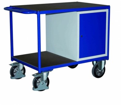 Tischwagen, mit 2 Ladeflächen, Stahlschrank 1.000 kg  1.190 x 700 x 925 mm 