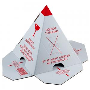 Stapelschutz mit Warndruck Bitte nicht stapeln, Pyramide, 330 x 621 mm, ergibt Pyramide 195 x 270 mm