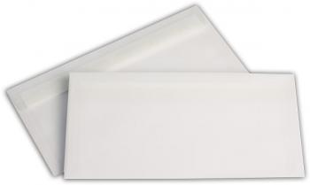 Transparent Briefhüllen DL 110/220 mm weiß
