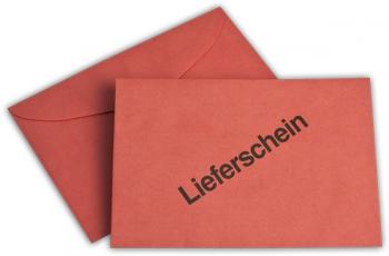 Briefhüllen C6 114/162 mm rot Lieferschein