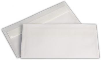 Transparent Briefhüllen KU 114/229 mm weiß