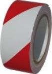 PVC-Bodenmarkierungsband 50 mm x 33 lfm, rot/ weiss