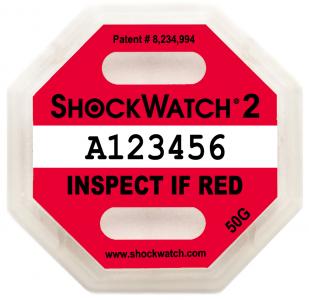 Shockwatch 2 Label Rot 50g / 50 ms
