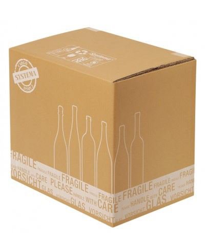 Flaschenversandkarton für 1 Flasche PTZ Weinversandkarton Karton Weinkarton 